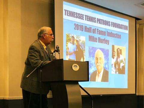 Mike Hurley receives 2019 Tennessee Tennis Hall of Fame Award