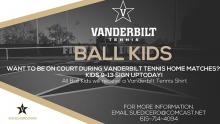 Ball Kids Needed for Vanderbilt Tennis Season